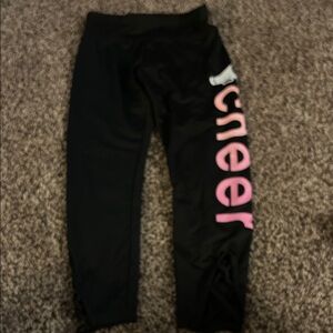 Like new Justice active girl size 10 white  Cheer Kids Leggings